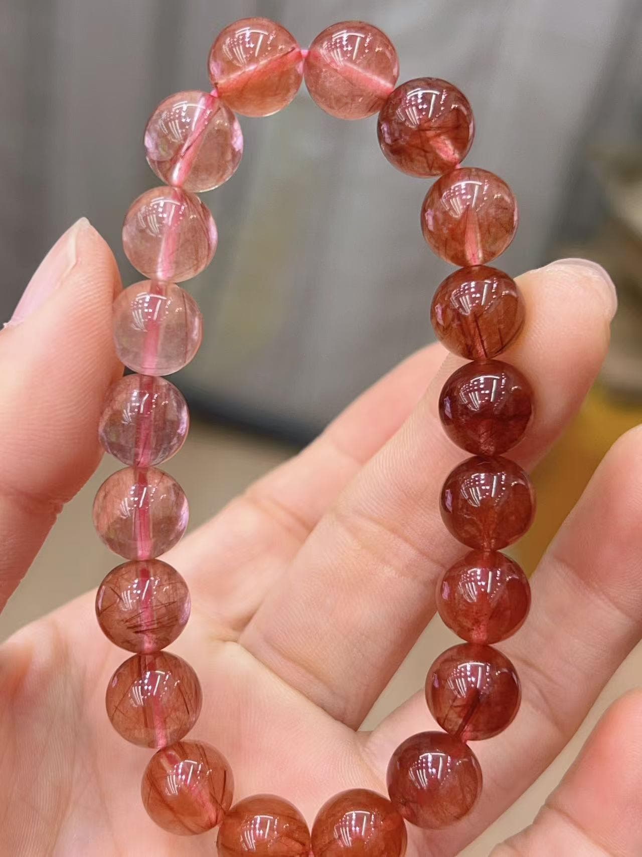 Red Satin Rutilated Quartz