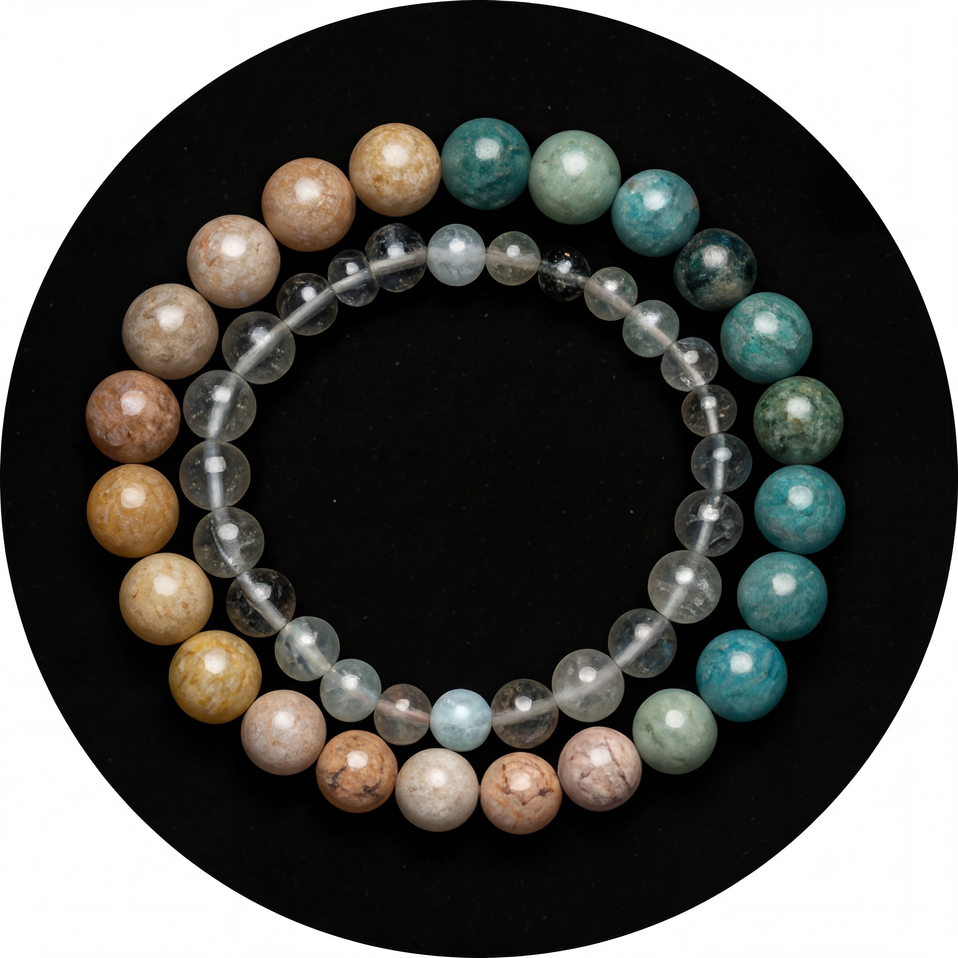 Colorful gemstone beads bracelet